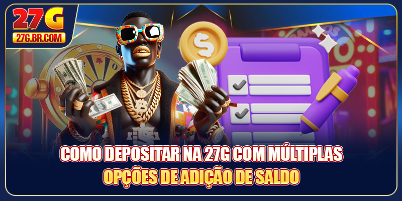 Como depositar na 27G com múltiplas opções de adição de saldo